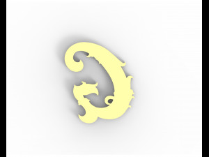 Letter G floral 3D प्रिंट मॉडल