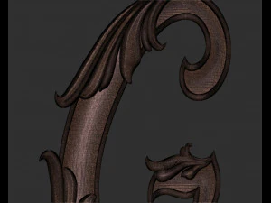 Letter G floral 3D Print Model