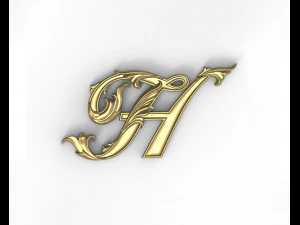 H harfi çiçek 3D Baskı Modeli