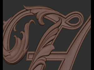 Letter H floral 3D Print Model
