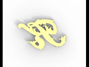 Letter K floral 3D Print Model