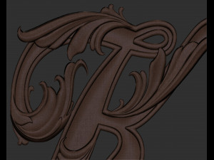 Letter K floral 3D Принт Модель