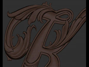 Letter K floral 3D Print Model