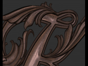 Letter K floral 3D Принт Модель