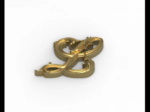 Letter L floral 3D Print Model