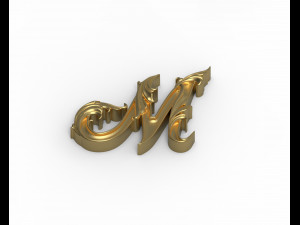 Letter M floral 3D Принт Модель