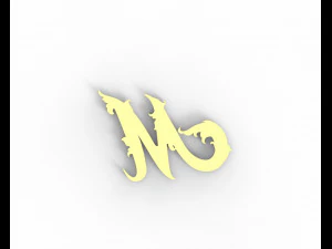 Letter M floral 3D Print Model