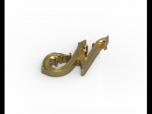 Letter N floral Model do druku 3D