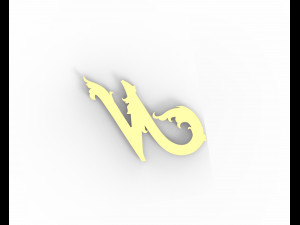 Letter N floral Model do druku 3D