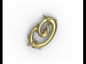 Letter O floral 3D-printmodel