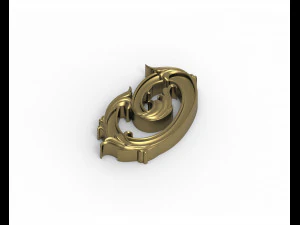Letter O floral 3D Print Model