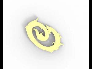 Letter O floral 3D Print Model