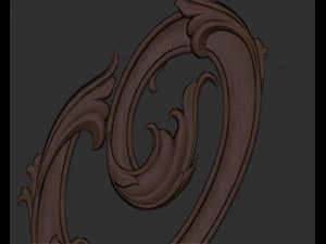 Letter O floral 3D Print Model