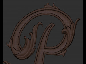 Letter P floral 3D 프린트 모델