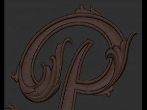 Letter P floral 3D Print Model