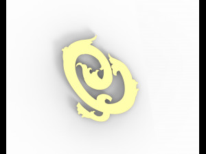 Letter Q floral 3D Print Model