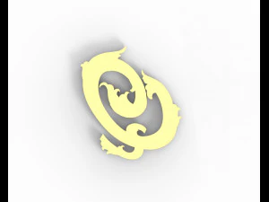 Letter Q floral 3D Print Model