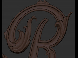 Letter R floral 3D Print Model