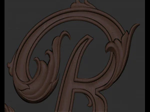 Letter R floral 3D Print Model