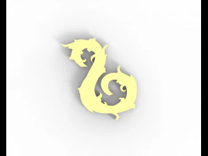 Letter S floral 3D Print Model