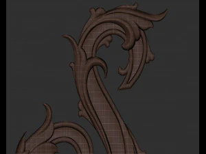Letter S floral 3D Print Model