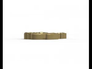 Letter U floral 3D Print Model