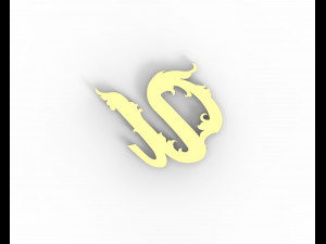 Letter U floral Model do druku 3D