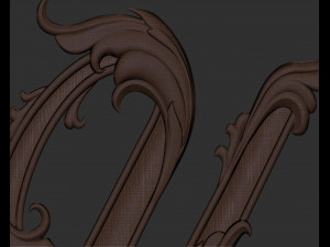 Letter U floral Model do druku 3D