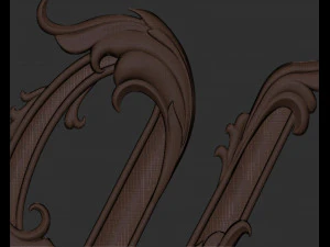 Letter U floral 3D Print Model