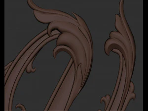 Letter V floral 3D Print Model
