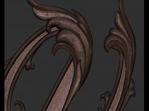 Letter V floral 3D Print Model