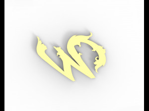 Letter W floral 3D Baskı Modeli