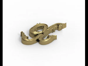 Letter X floral 3D Print Model