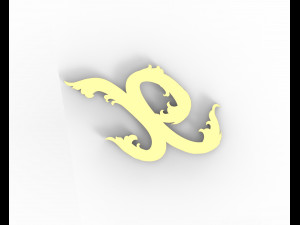 Letter X floral 3D Принт Модель