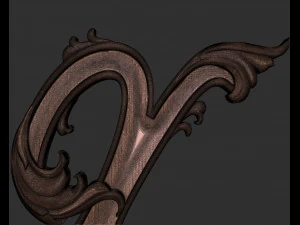 Letter X floral 3D Print Model
