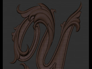 Letter Y floral 3D Baskı Modeli