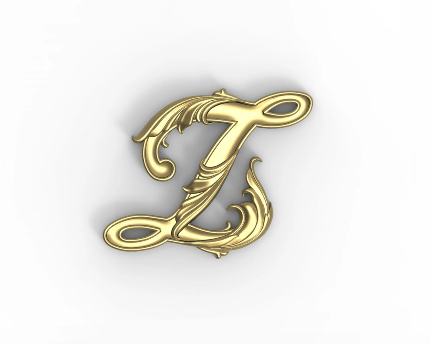 Letter Z floral 3D Print Model .c4d .max .obj .3ds .fbx .stl .blend