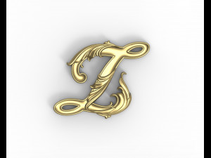 Letter Z floral 3D Print Model