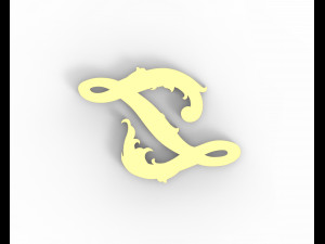 Letter Z floral 3D-printmodel