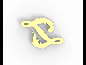 Letter Z floral 3D Print Model