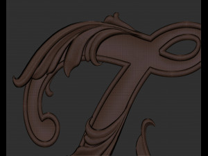Letter Z floral 3D-printmodel