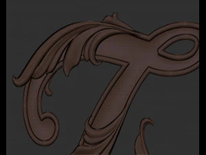 Letter Z floral 3D Print Model