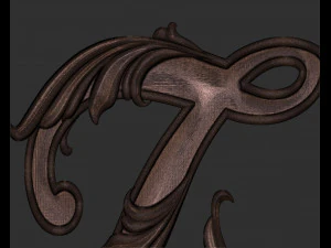 Letter Z floral 3D Print Model