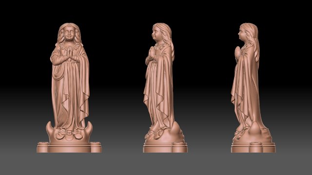 Lady of aparecida 3D-Druckmodell .c4d .max .obj .3ds .fbx .stl .blend 
