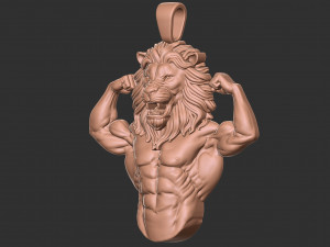 Lion pendant 3d print model 3D Print Model
