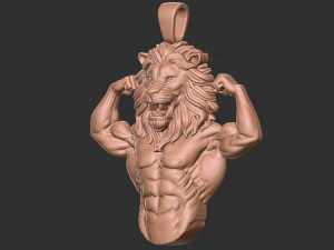 Lion pendant 3d print model 3D Print Model