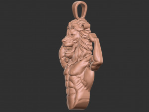 Lion pendant 3d print model 3D Print Model