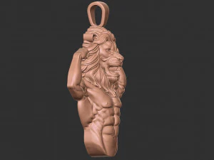 Lion pendant 3d print model 3D Print Model