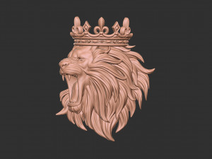 Angry lion crown 2 3d print model 3D Print Model