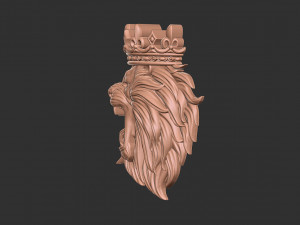Angry lion crown 2 3d print model 3D Print Model